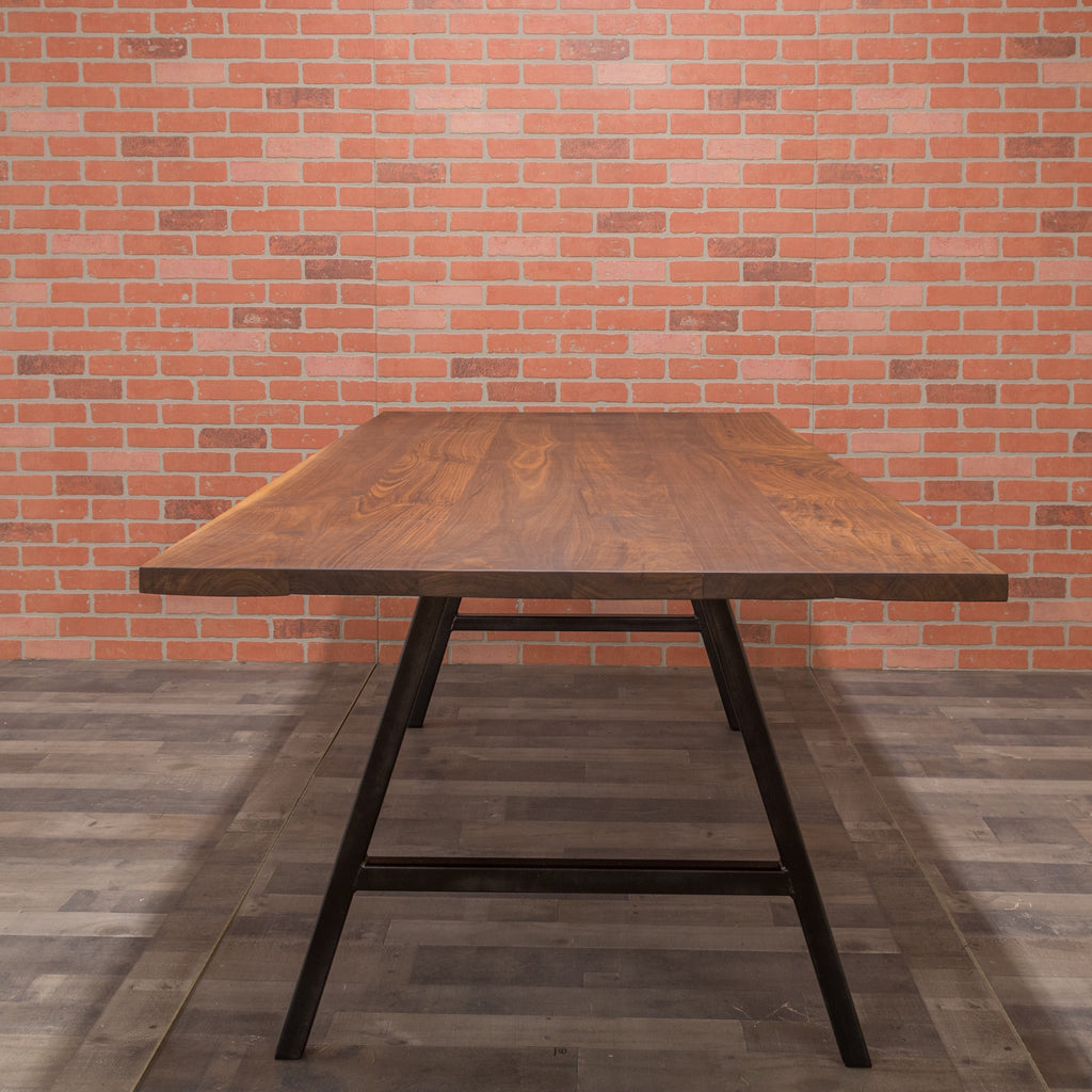 Walnut Table - Steel A-Frame Base